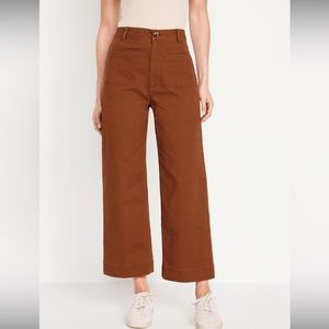 Old Navy High Waisted Cropped Wide Leg Pants size 10 Tall